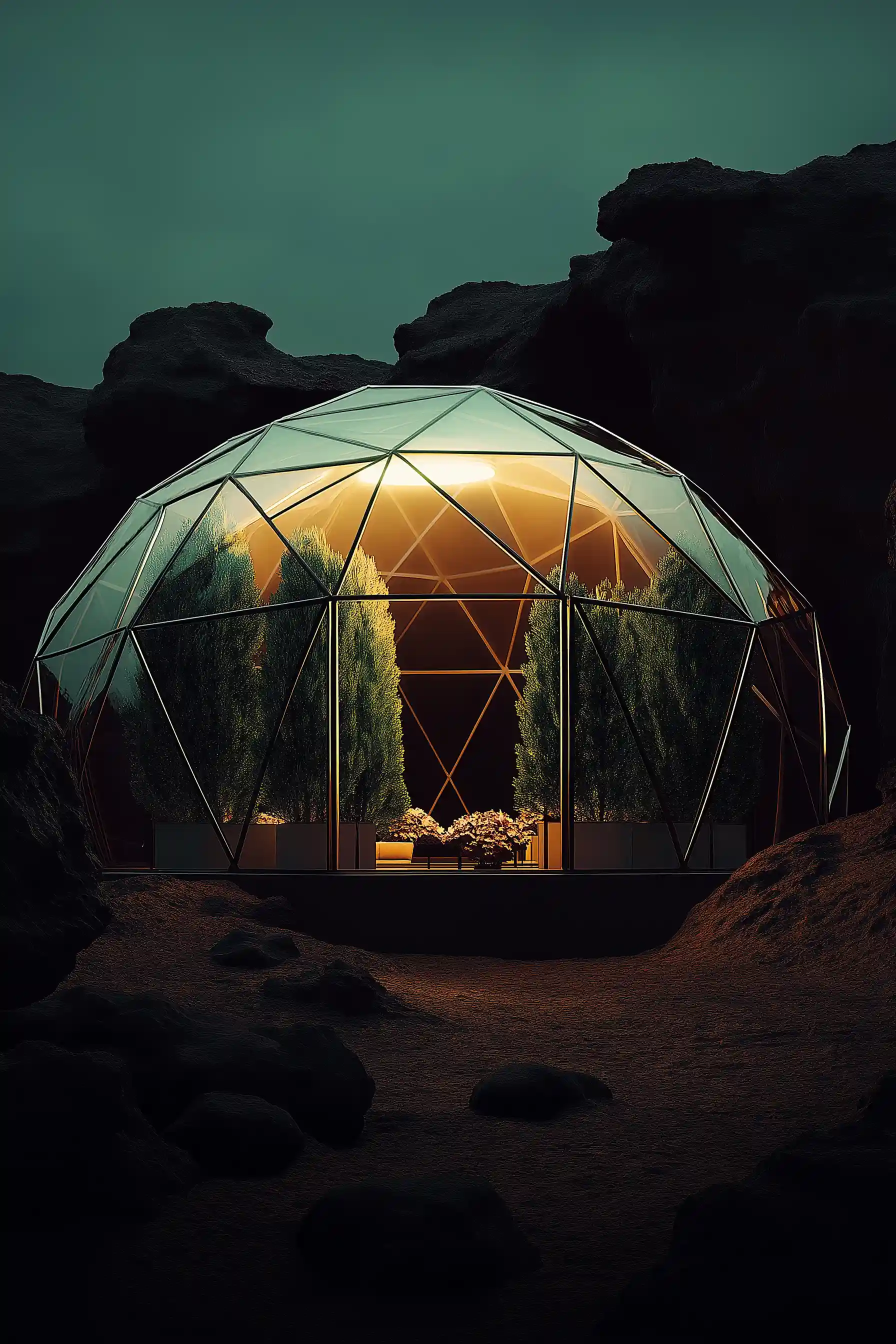 gardens beneath Martian rock