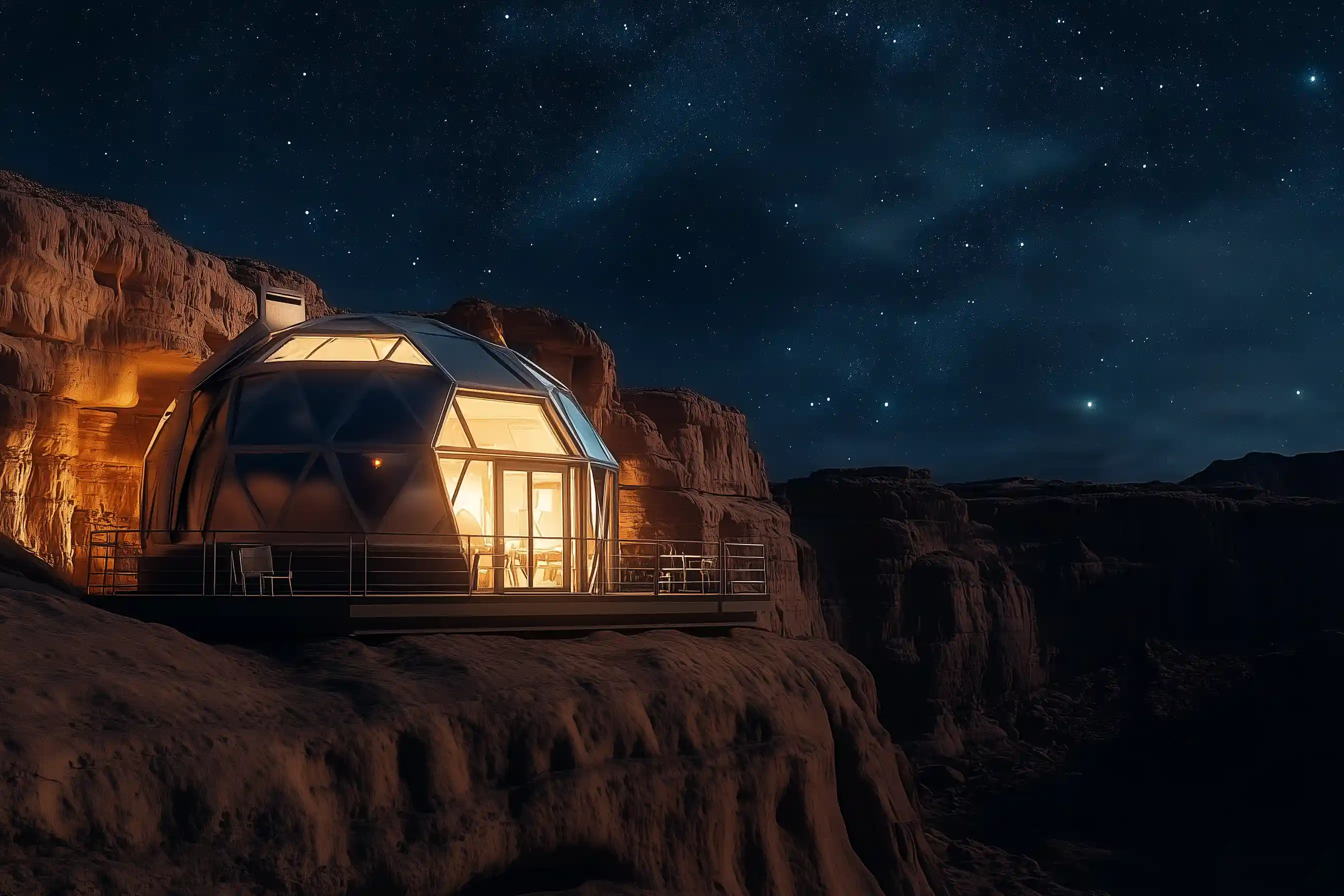 mars cliff home starry night 2032