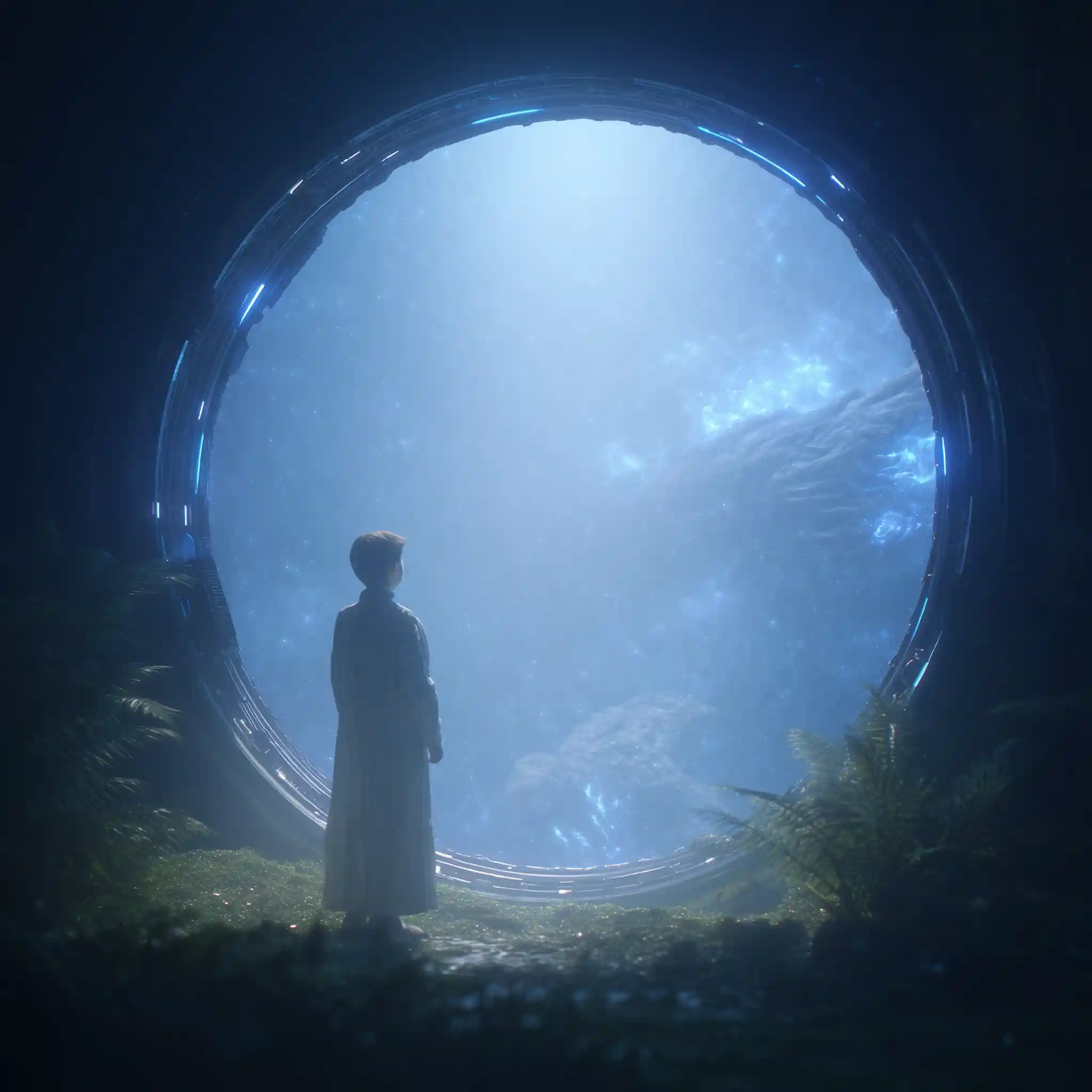 spaceship plants child unknown space